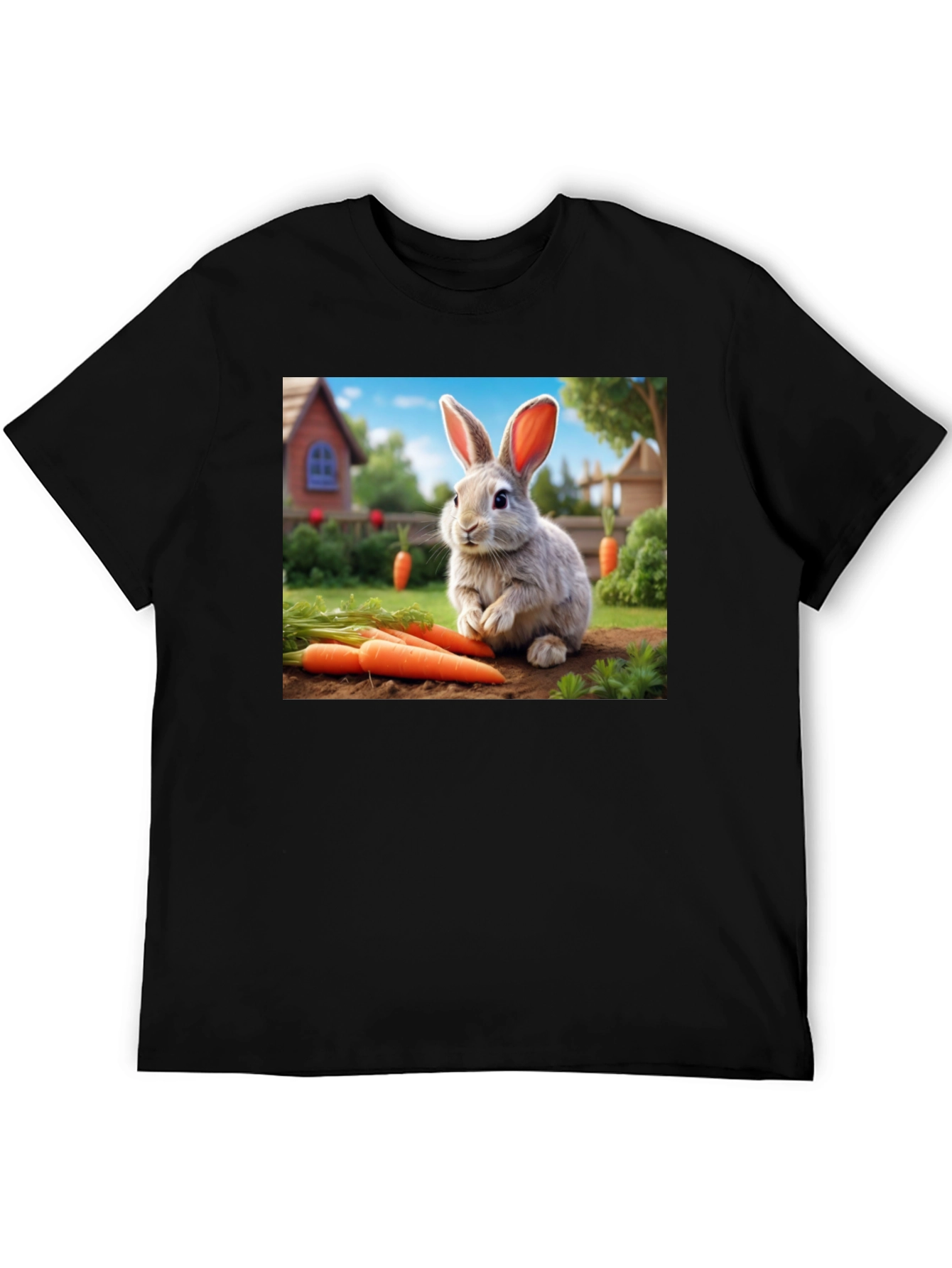 Cute Rabbit with Carrots T-Shirt