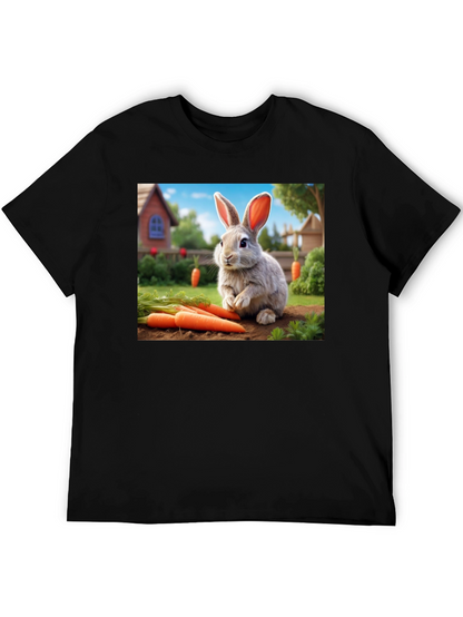 Cute Rabbit with Carrots T-Shirt
