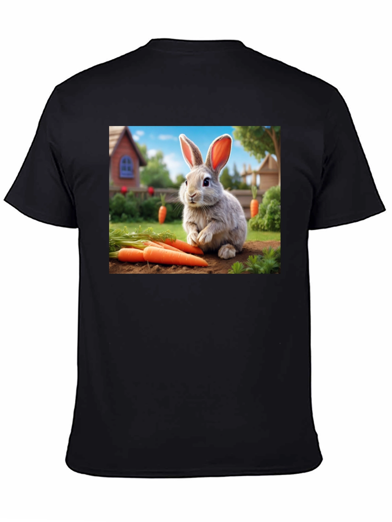 Cute Rabbit with Carrots T-Shirt