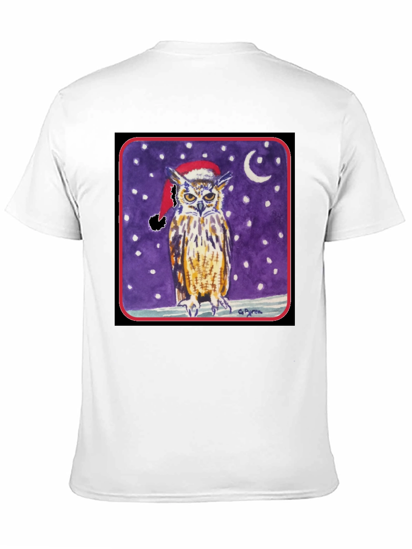 Owl Christmas T-Shirt - Winter Night