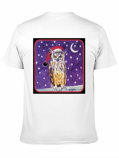 Owl Christmas T-Shirt - Winter Night