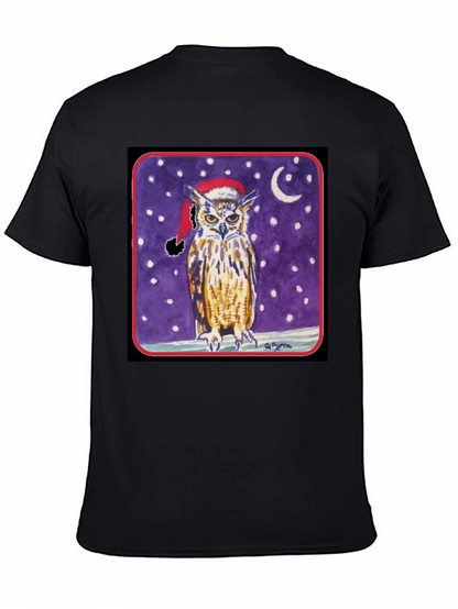 Owl Christmas T-Shirt - Winter Night