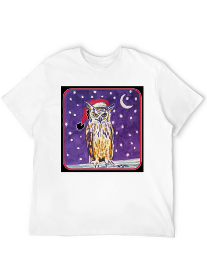 Owl Christmas T-Shirt - Winter Night