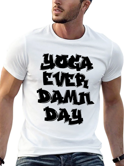 Yoga Every Damn Day Graphic T-Shirt - Black