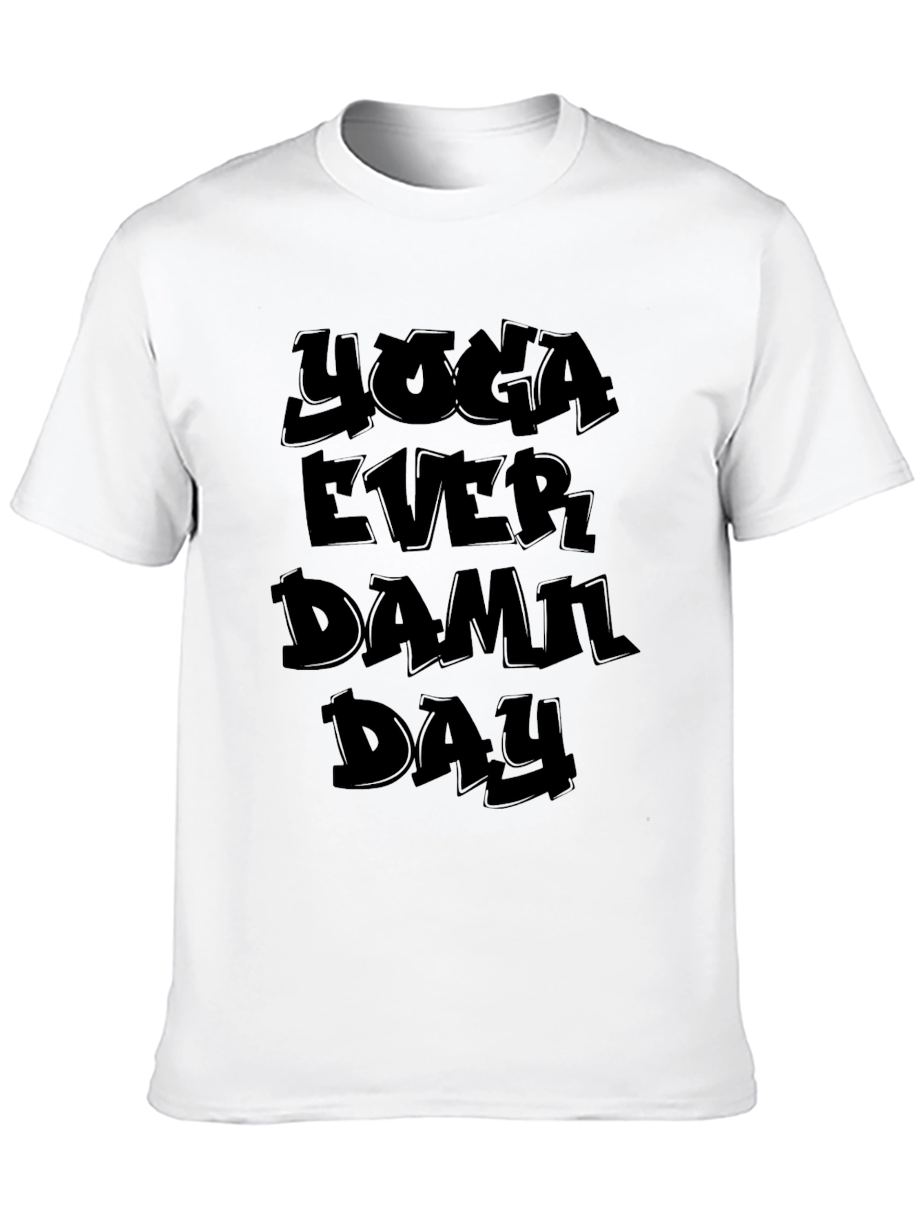 Yoga Every Damn Day Graphic T-Shirt - Black