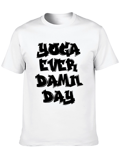 Yoga Every Damn Day Graphic T-Shirt - Black