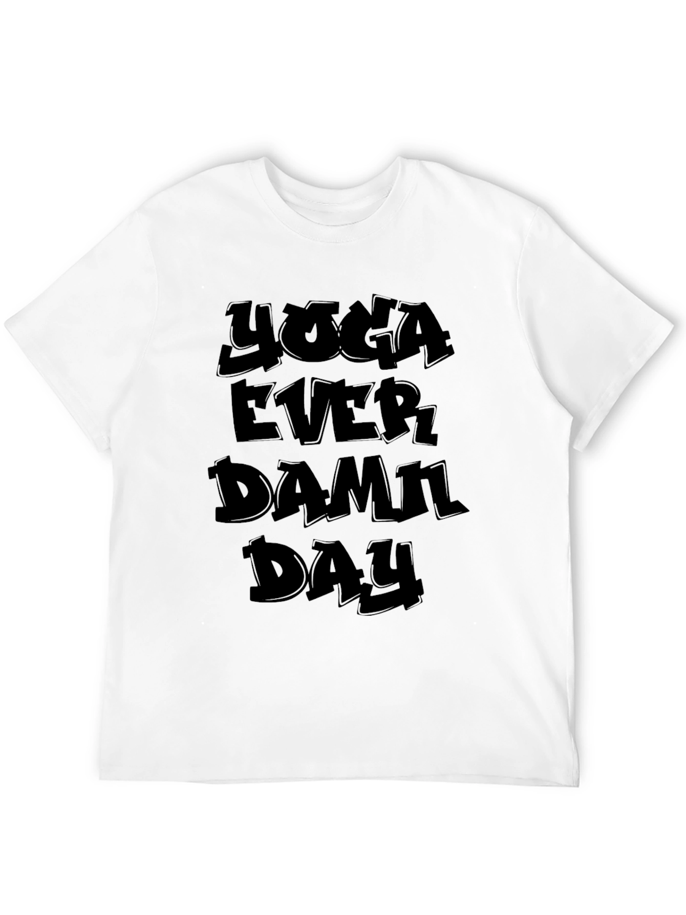 Yoga Every Damn Day Graphic T-Shirt - Black