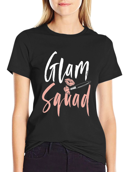 Glam Squad Black Graphic T-Shirt