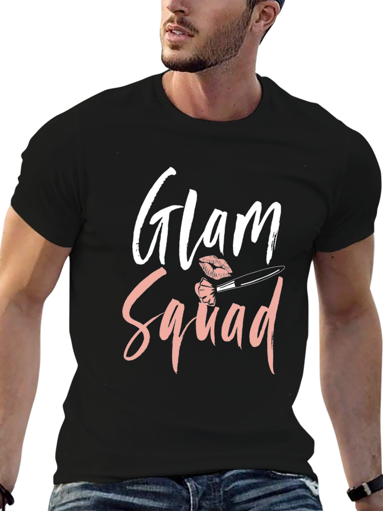 Glam Squad Black Graphic T-Shirt