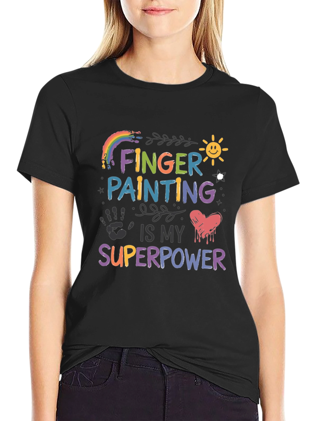 Finger Painting is My Superpower Graphic Tee