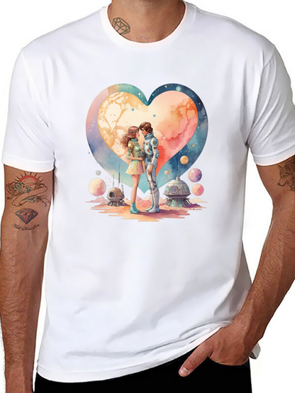Space Romance Graphic T-Shirt