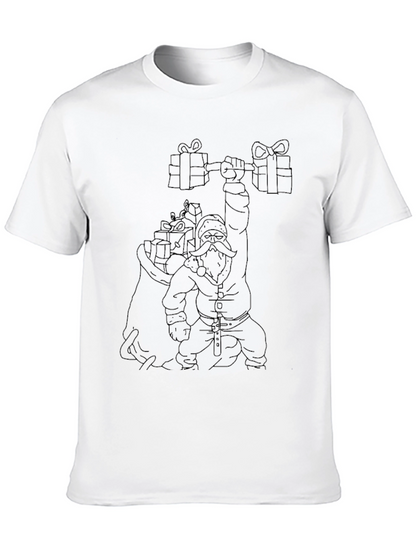 Santas Gym: Black Graphic Tee
