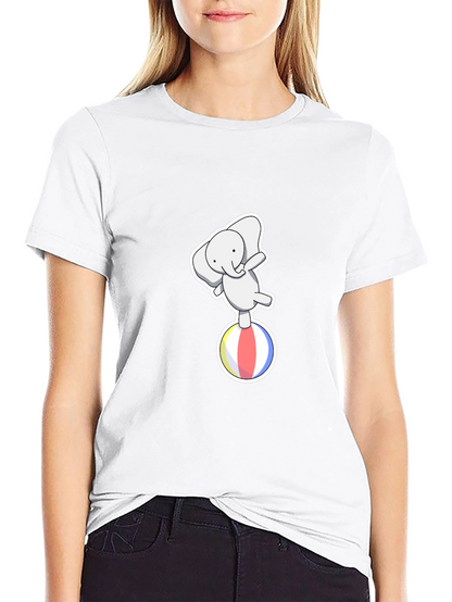Elephant on Ball Graphic Tee
