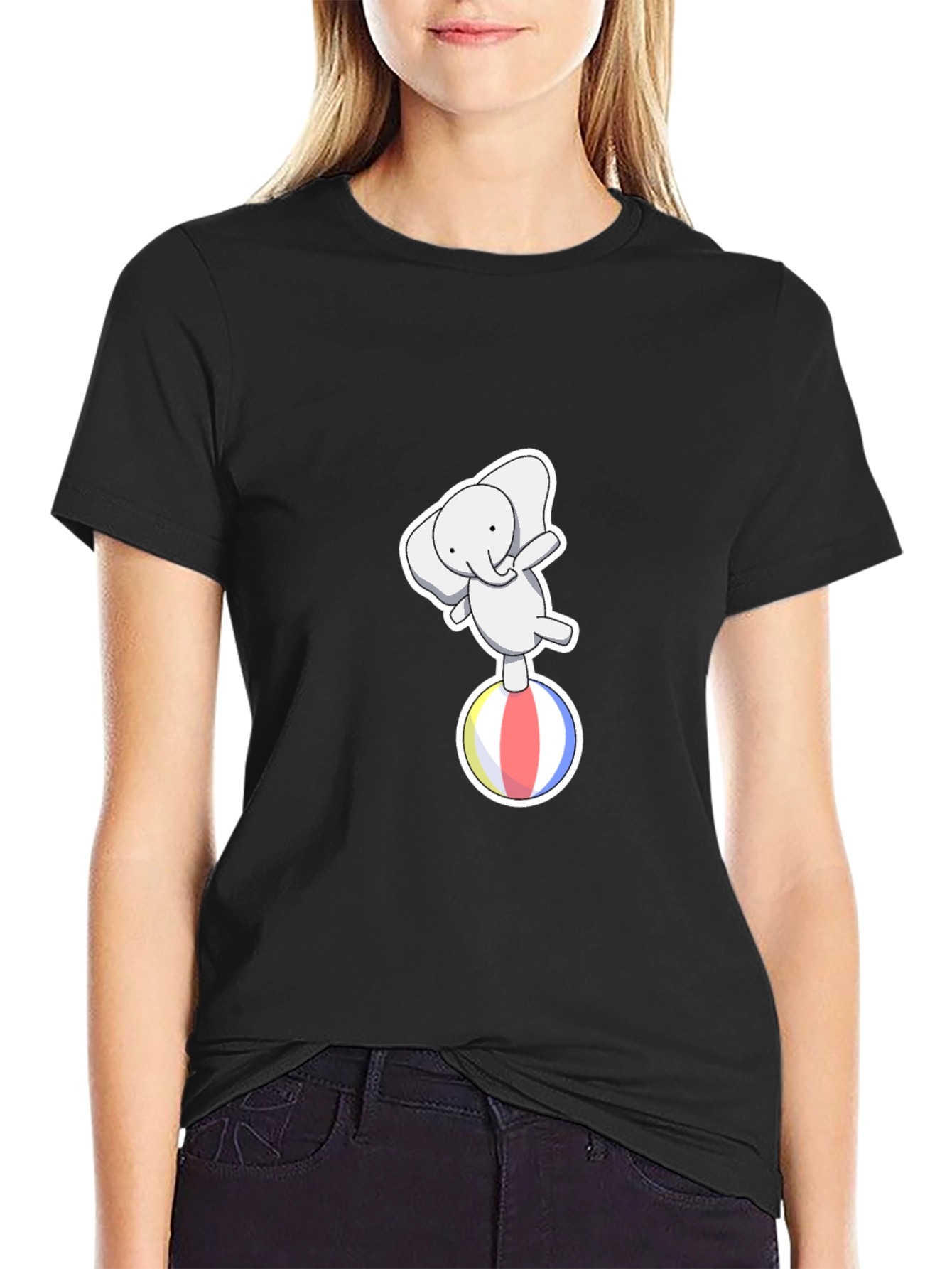 Elephant on Ball Graphic Tee
