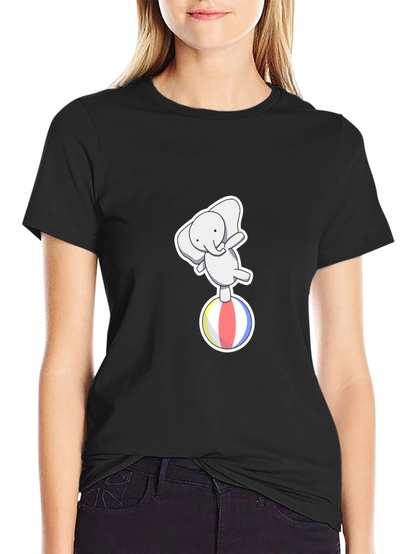 Elephant on Ball Graphic Tee