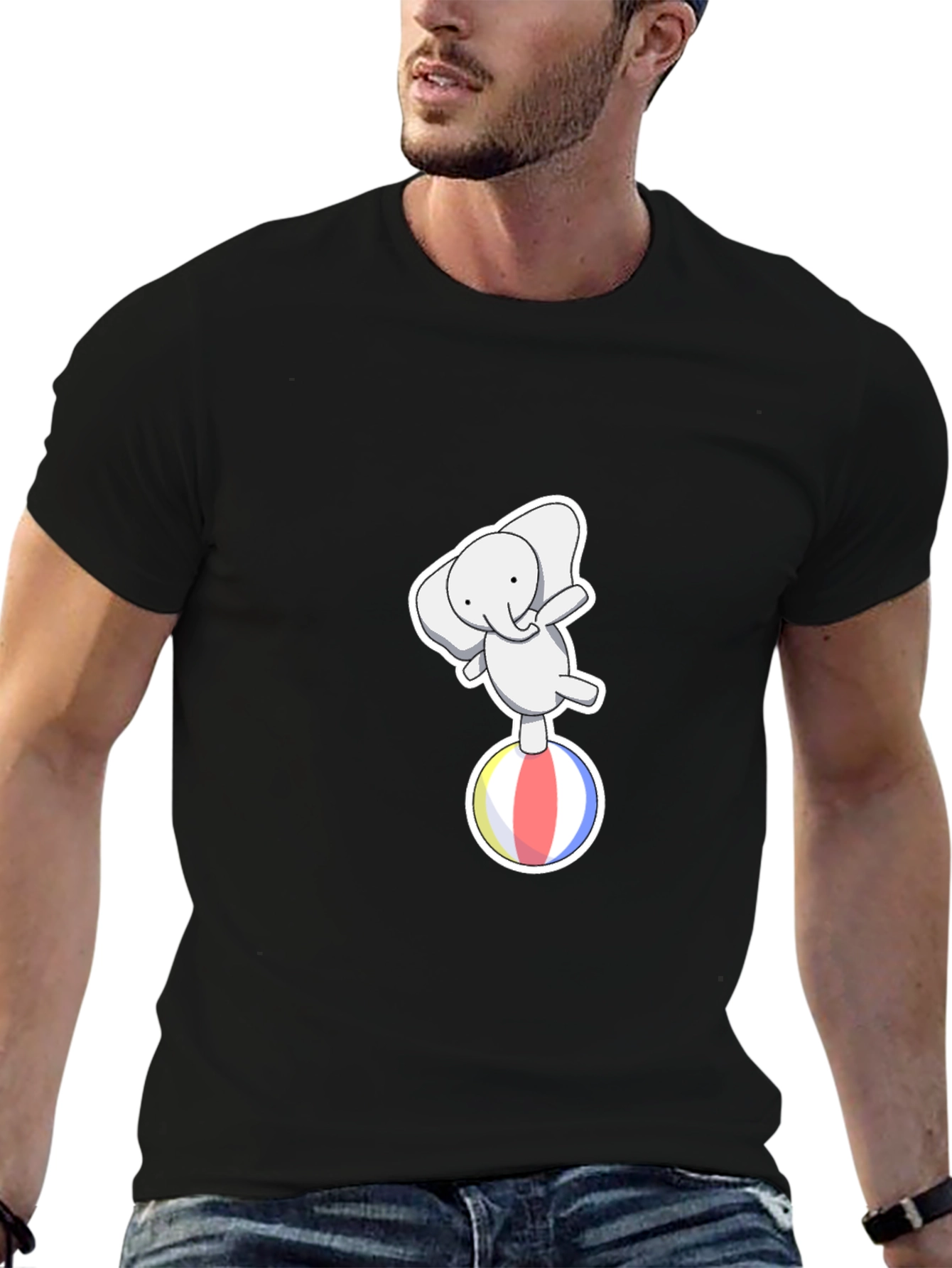 Elephant on Ball Graphic Tee