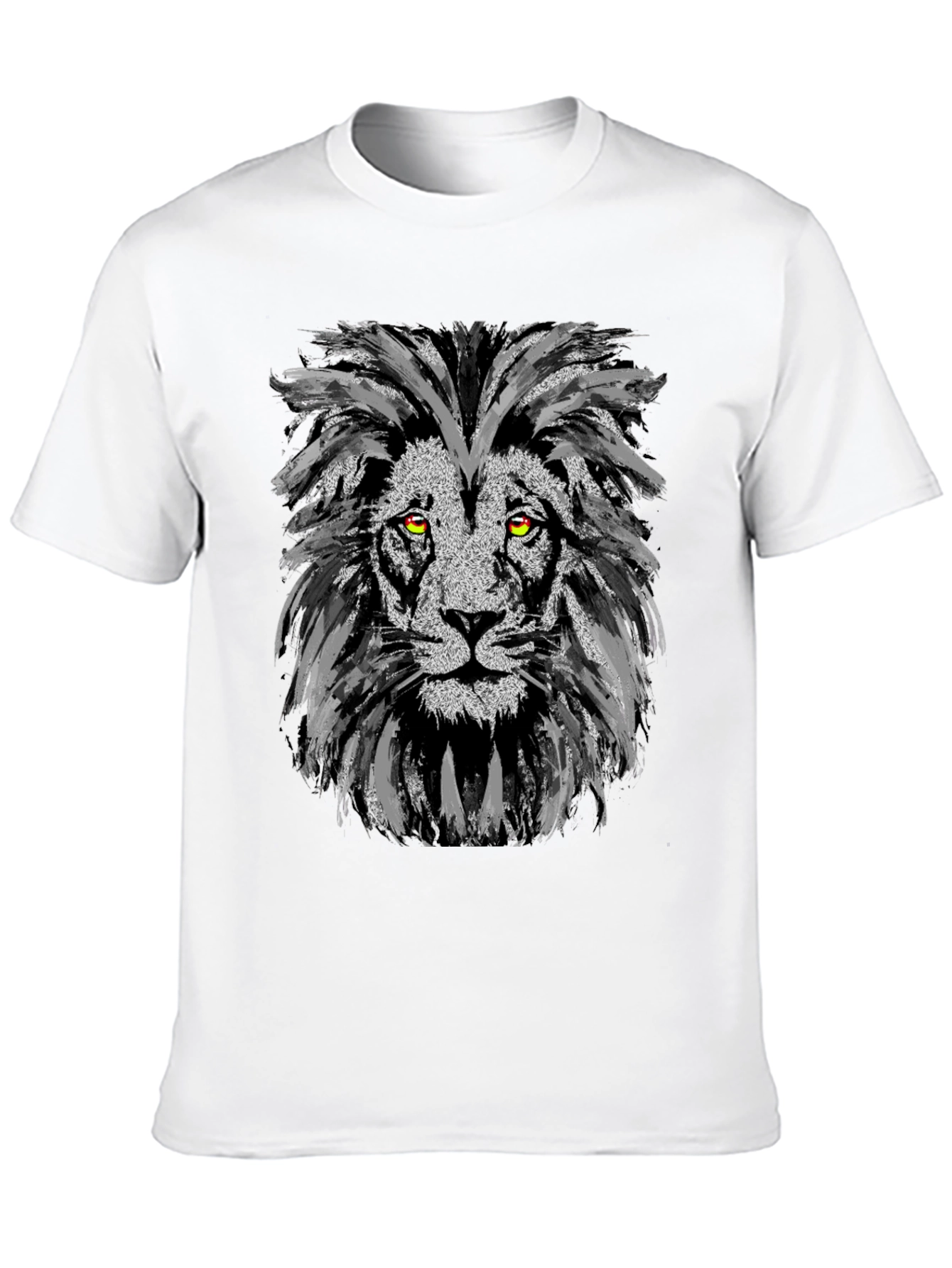 Lion Graphic Print Black Tee