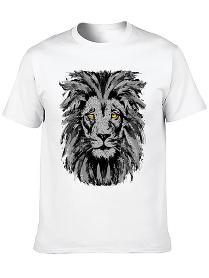 Lion Graphic Print Black Tee
