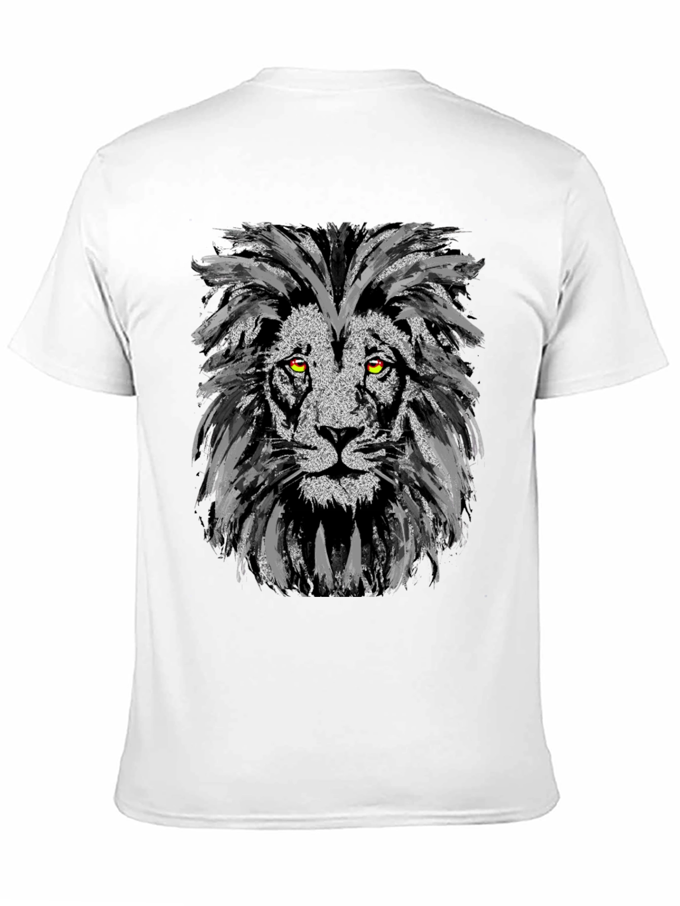 Lion Graphic Print Black Tee