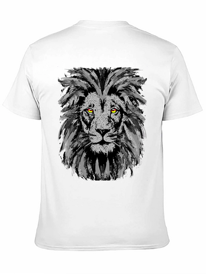 Lion Graphic Print Black Tee