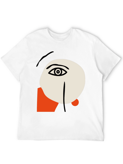 Abstract Face Graphic Tee - Stylish Artistic Design