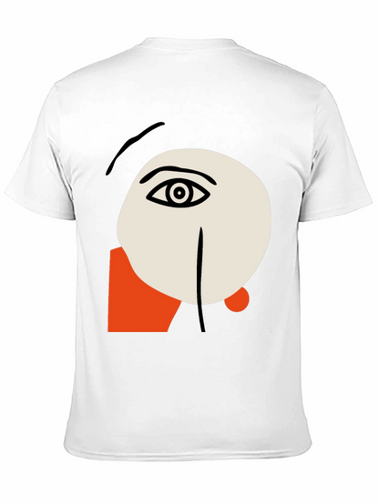 Abstract Face Graphic Tee - Stylish Artistic Design