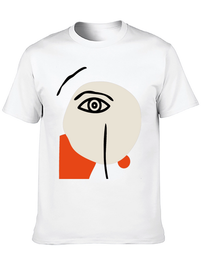 Abstract Face Graphic Tee - Stylish Artistic Design