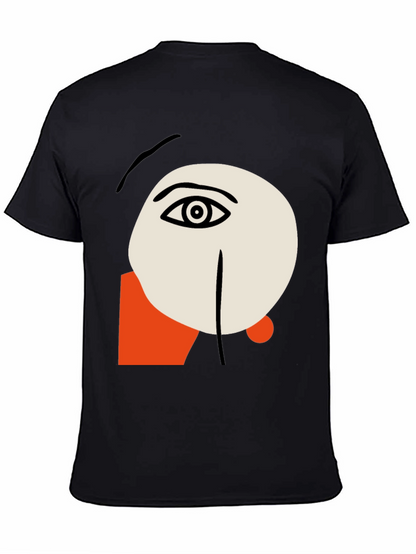 Abstract Face Graphic Tee - Stylish Artistic Design
