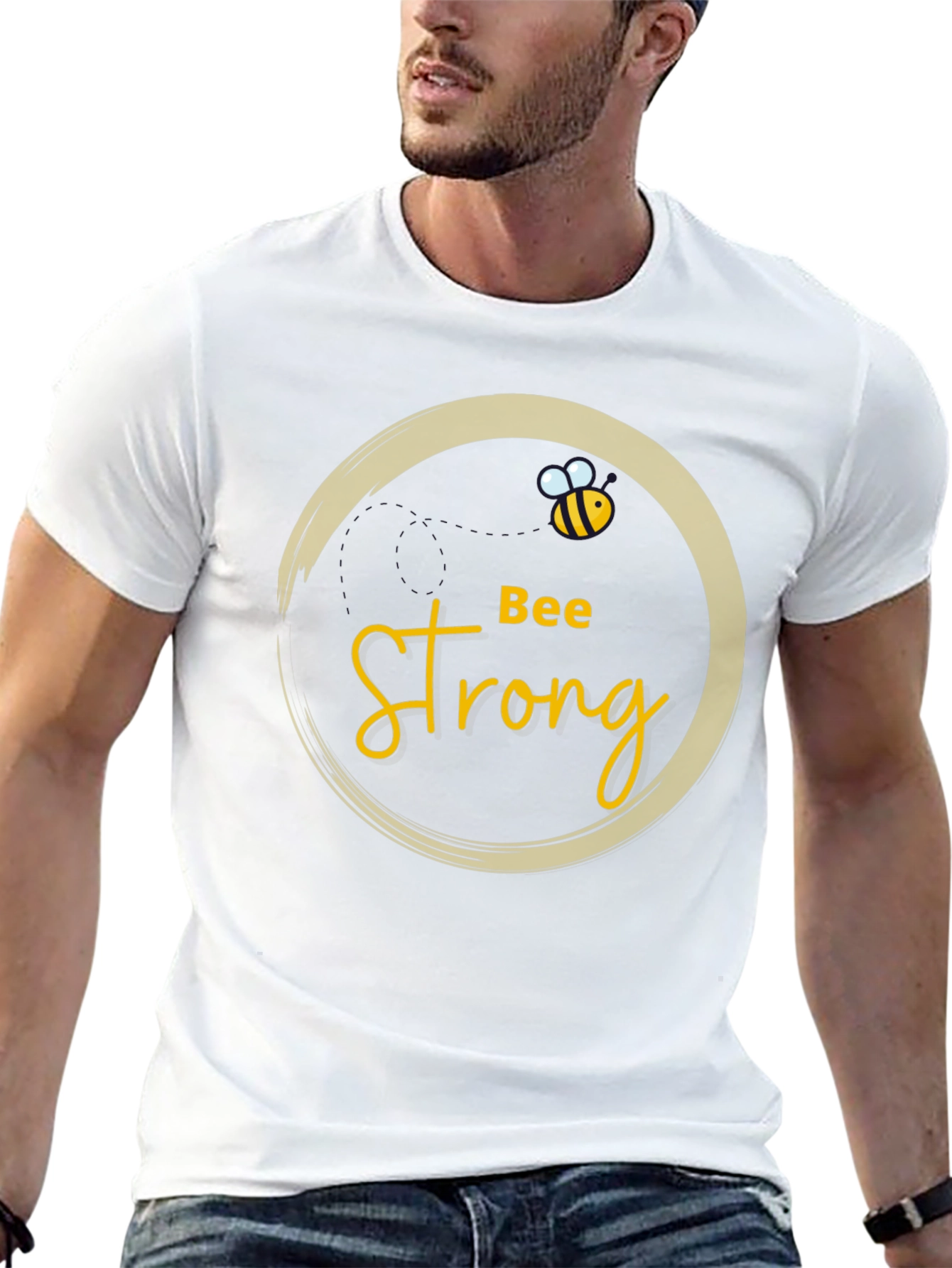 Bee Strong Black Graphic Tee