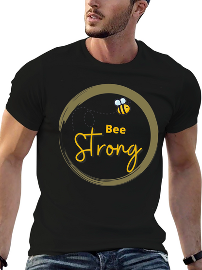 Bee Strong Black Graphic Tee