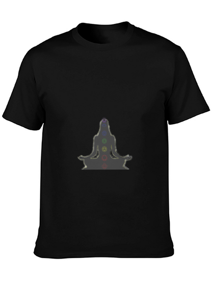 Chakra Yoga Meditation Black T-Shirt