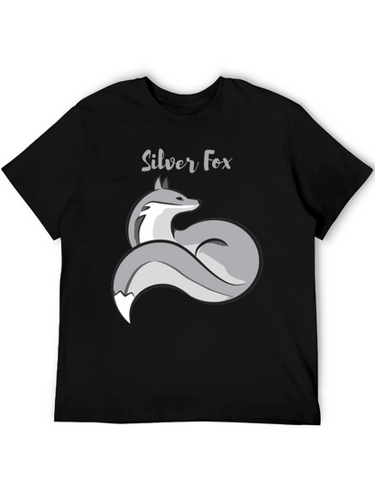 Silver Fox Graphic T-Shirt - Stylish Mens Tee