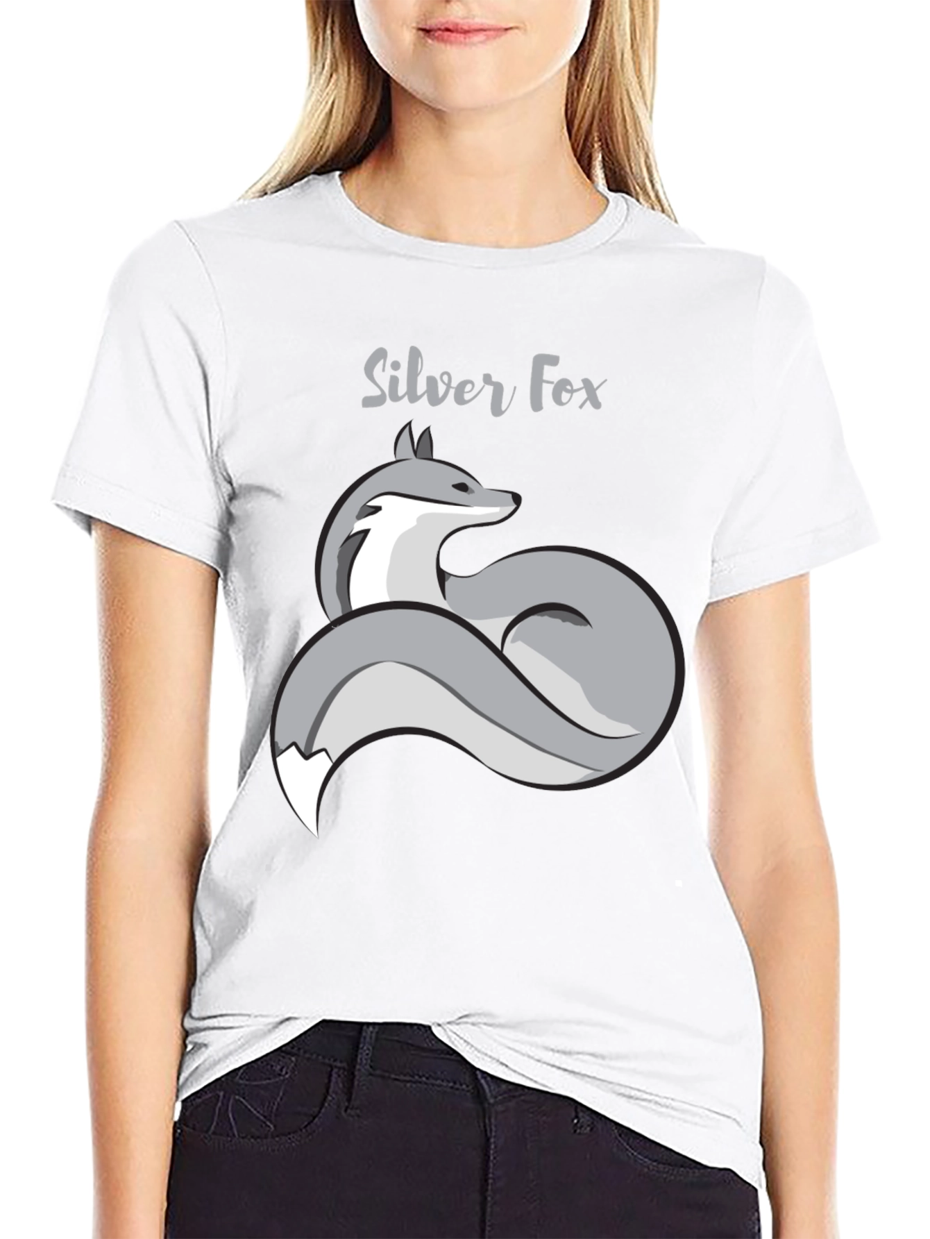 Silver Fox Graphic T-Shirt - Stylish Mens Tee