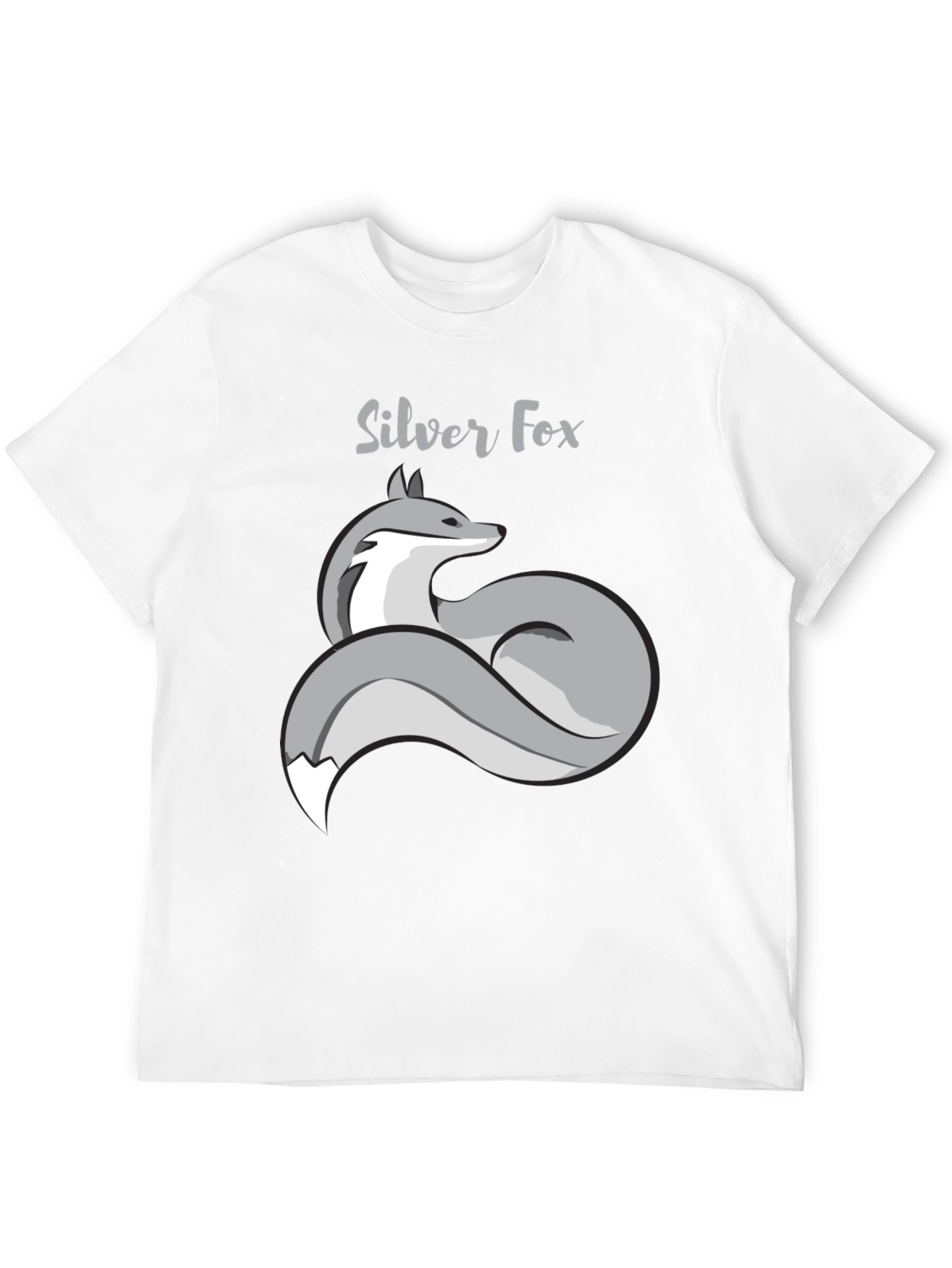 Silver Fox Graphic T-Shirt - Stylish Mens Tee