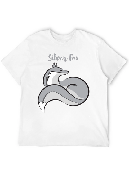 Silver Fox Graphic T-Shirt - Stylish Mens Tee