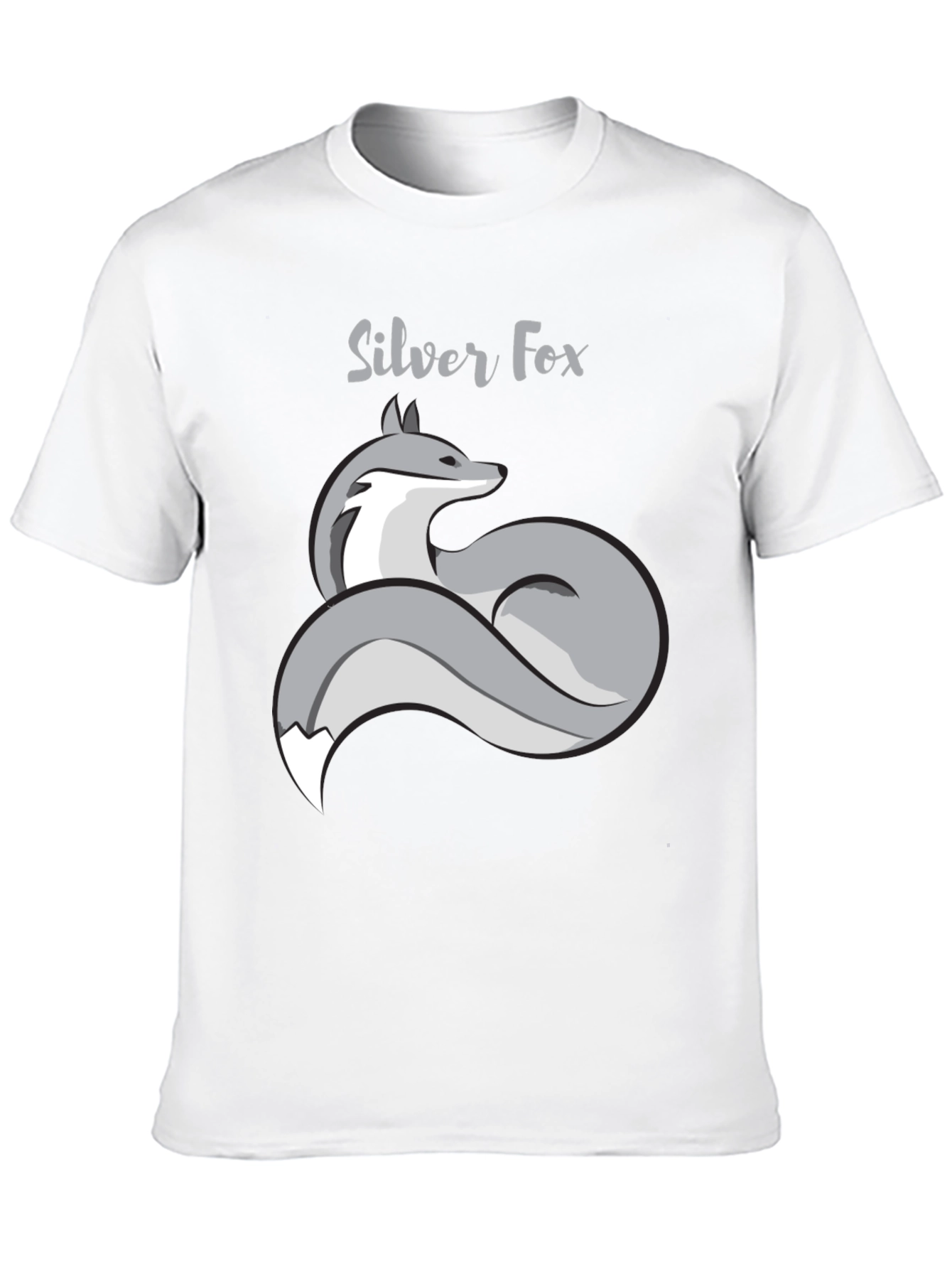 Silver Fox Graphic T-Shirt - Stylish Mens Tee