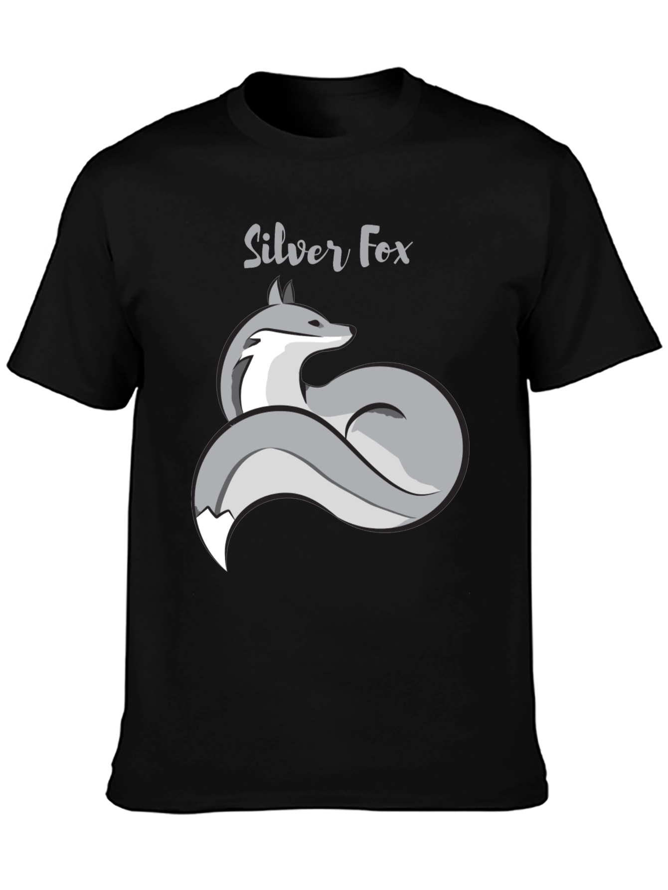 Silver Fox Graphic T-Shirt - Stylish Mens Tee