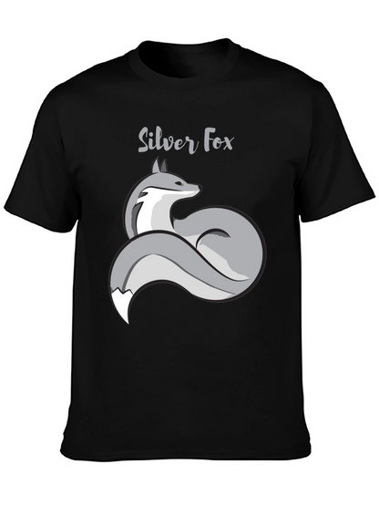 Silver Fox Graphic T-Shirt - Stylish Mens Tee