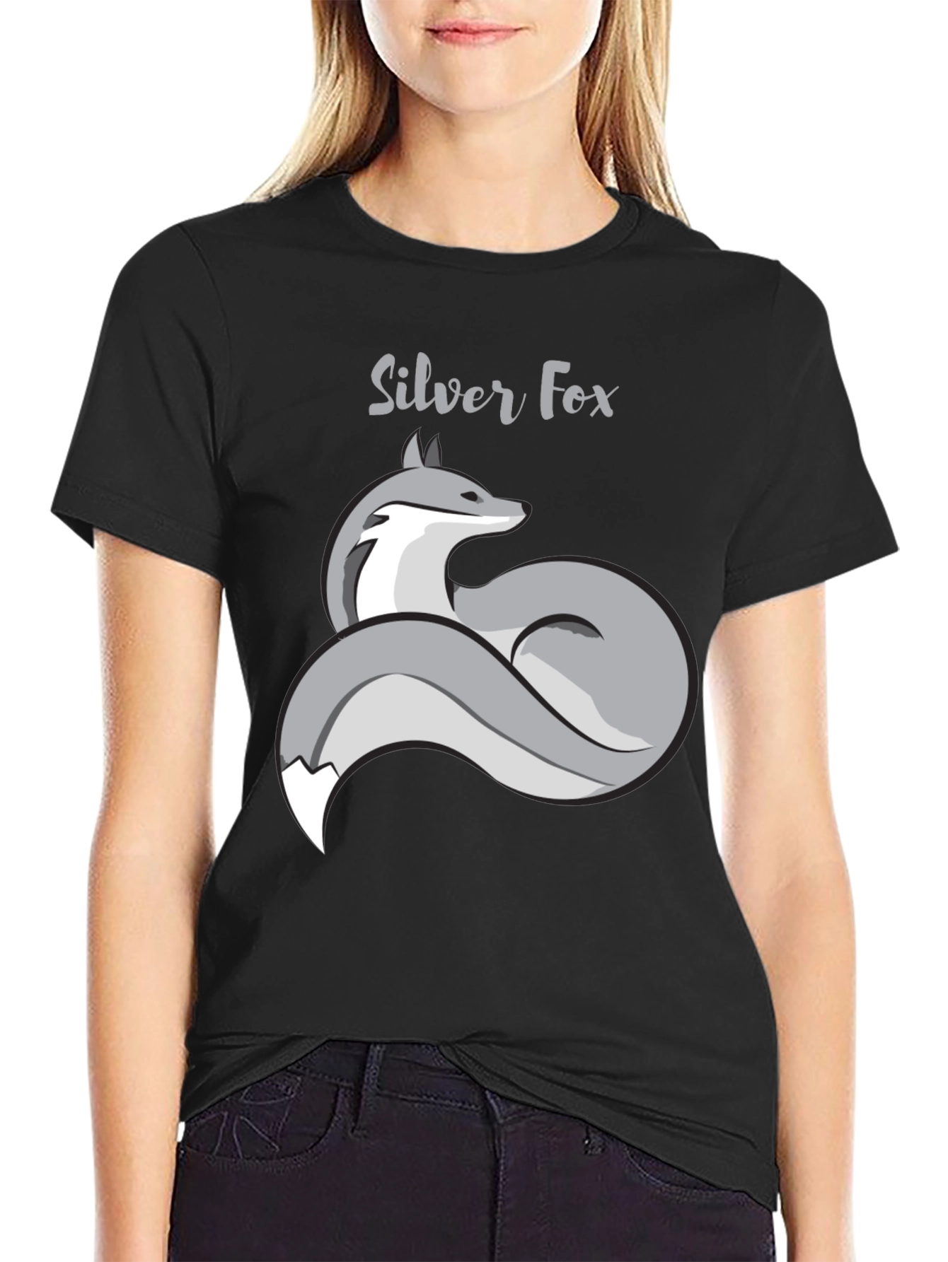 Silver Fox Graphic T-Shirt - Stylish Mens Tee