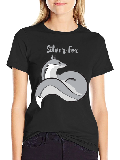 Silver Fox Graphic T-Shirt - Stylish Mens Tee