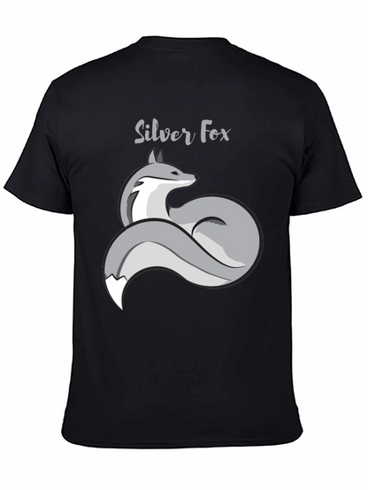 Silver Fox Graphic T-Shirt - Stylish Mens Tee