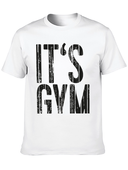 Its Gym Time Black Graphic Tee Shirt