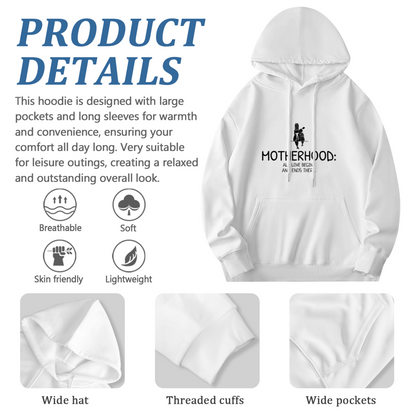 Motherhood Quote Hoodie - All Love Begins & Ends There
