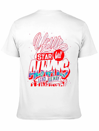Graphic Print T-Shirt - Your Star Will Always Lead