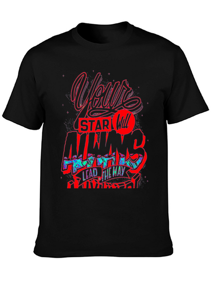 Graphic Print T-Shirt - Your Star Will Always Lead