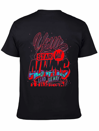 Graphic Print T-Shirt - Your Star Will Always Lead