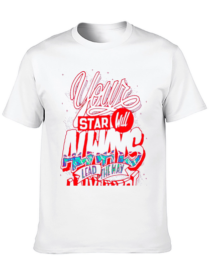 Graphic Print T-Shirt - Your Star Will Always Lead