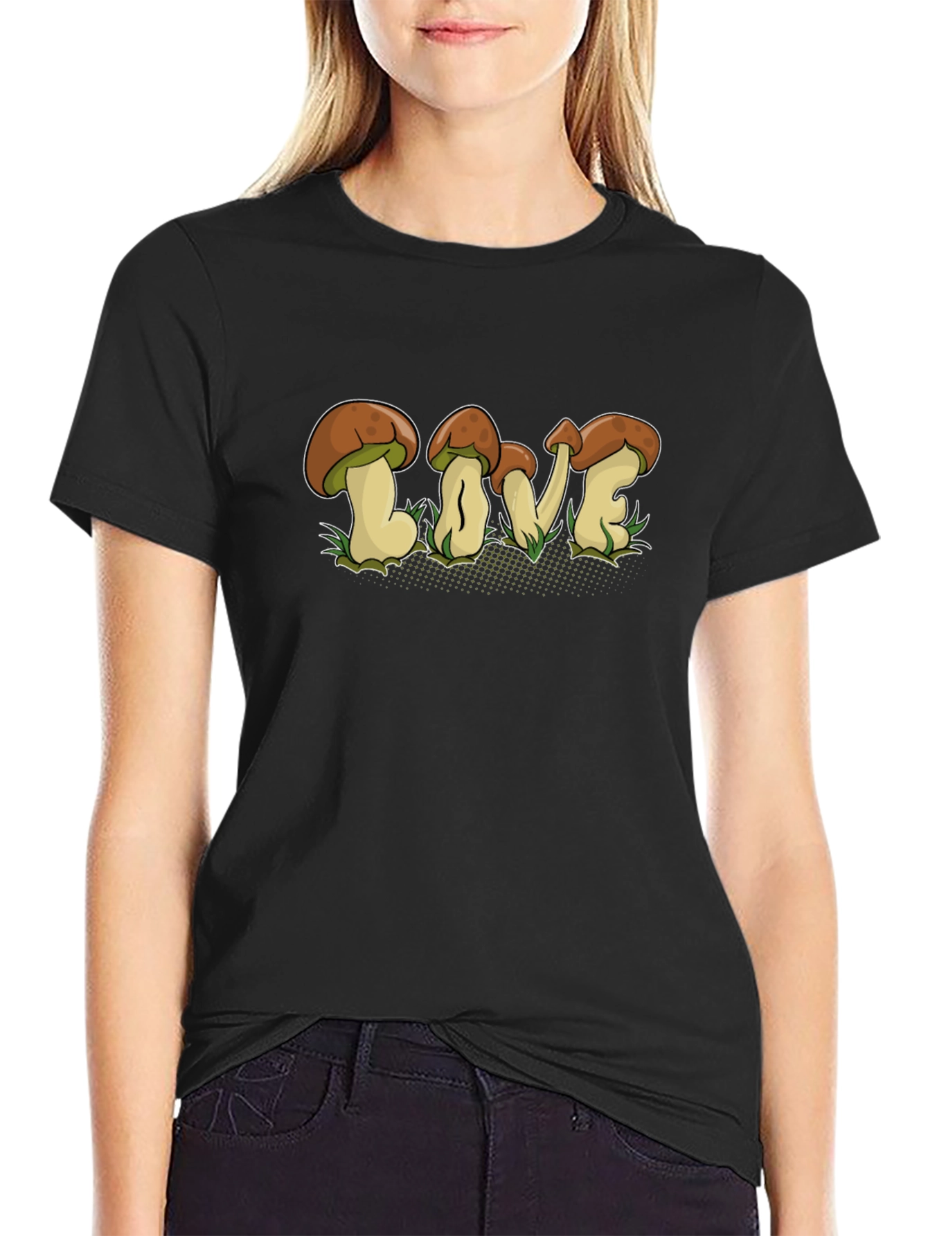 Mushroom LOVE Graphic T-Shirt - Fun Nature Tee