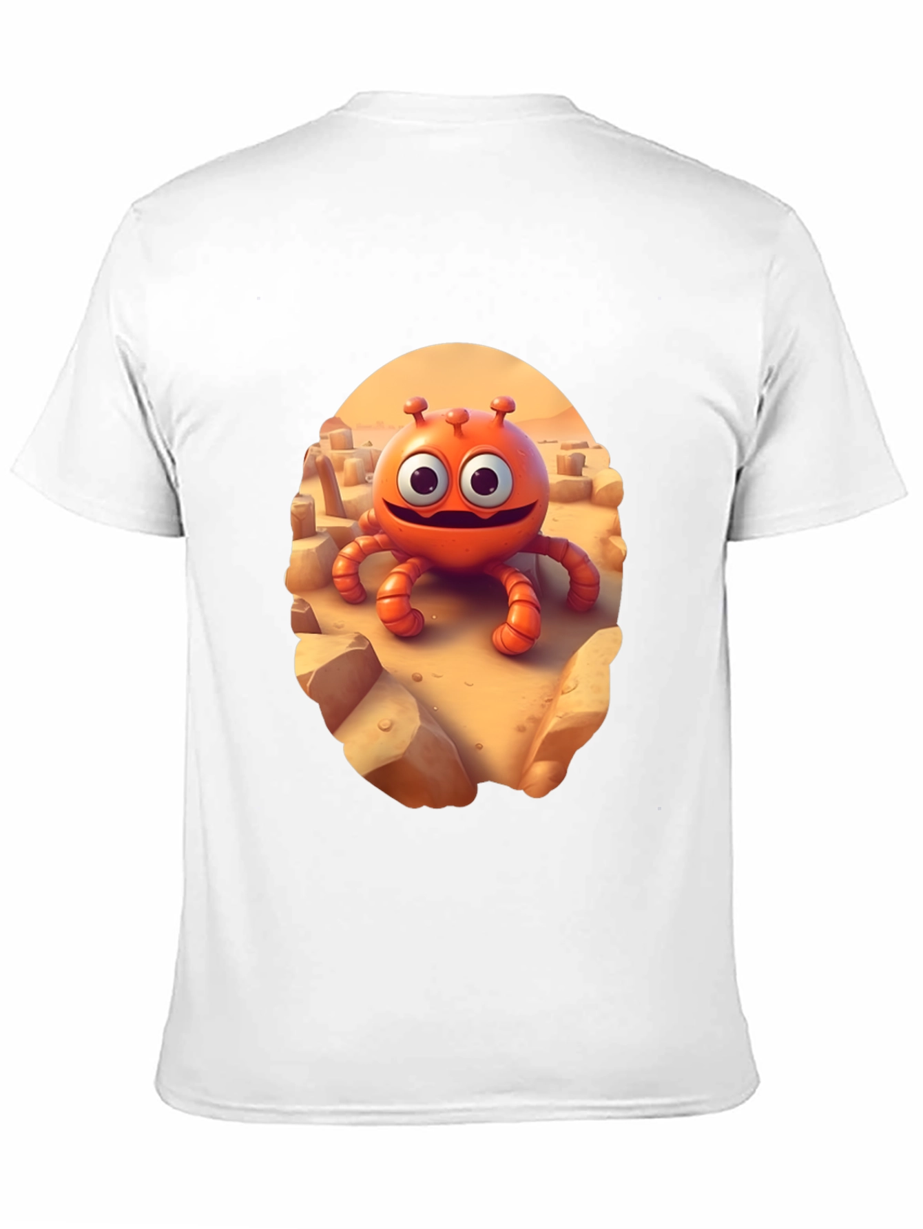Cartoon Alien Graphic Tee - Funky Black T-Shirt