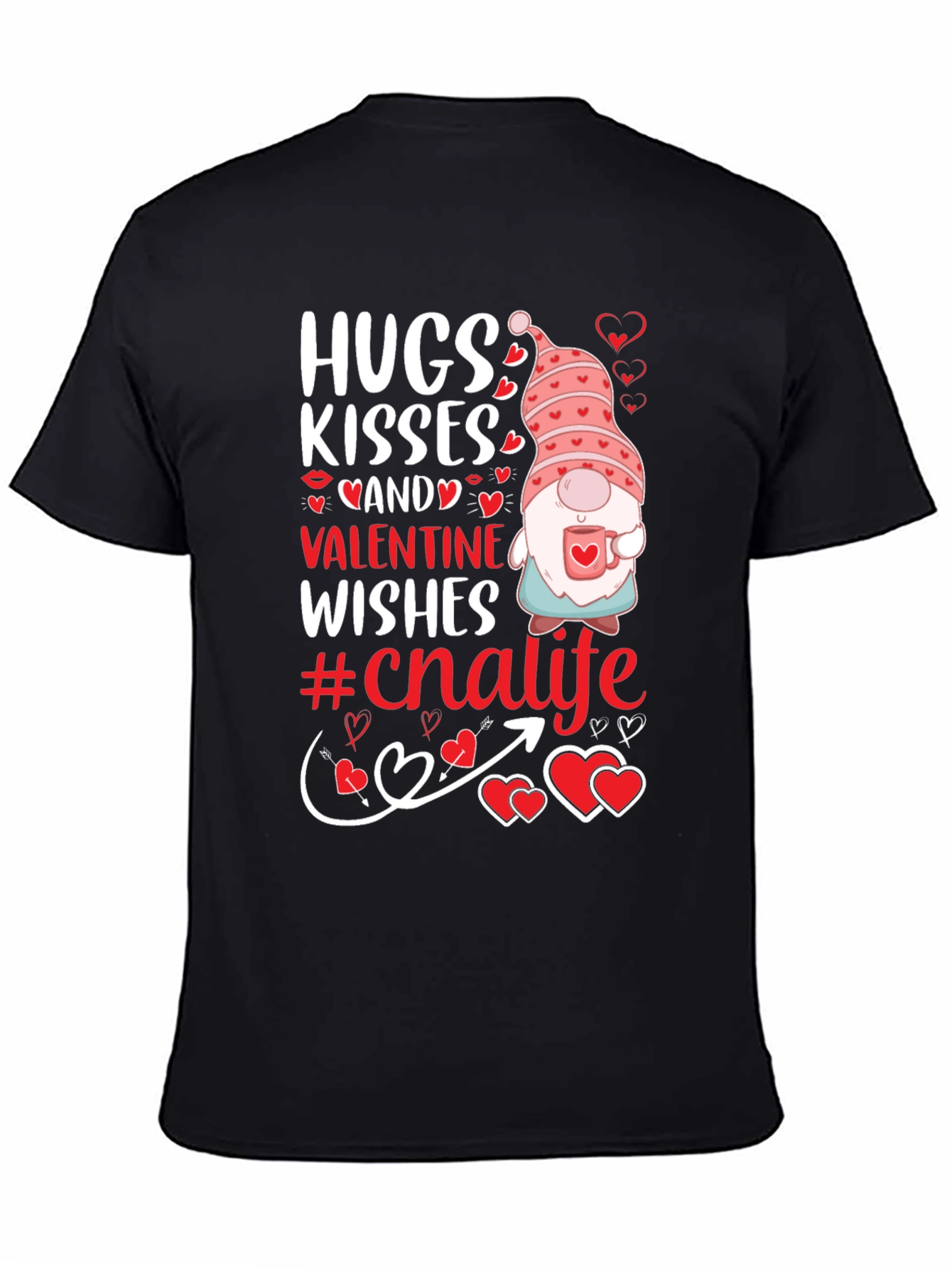 Hugs Kisses Valentine Gnome T-Shirt